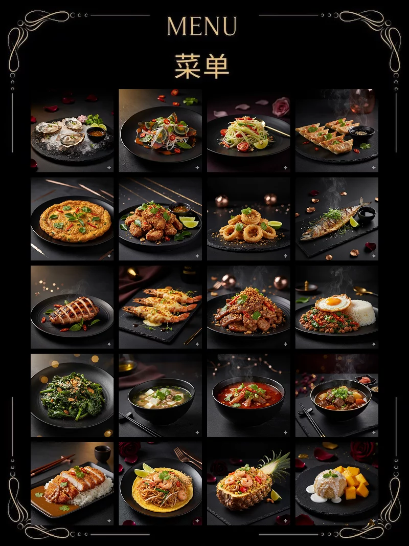 Rozé Nuru Massage food menu