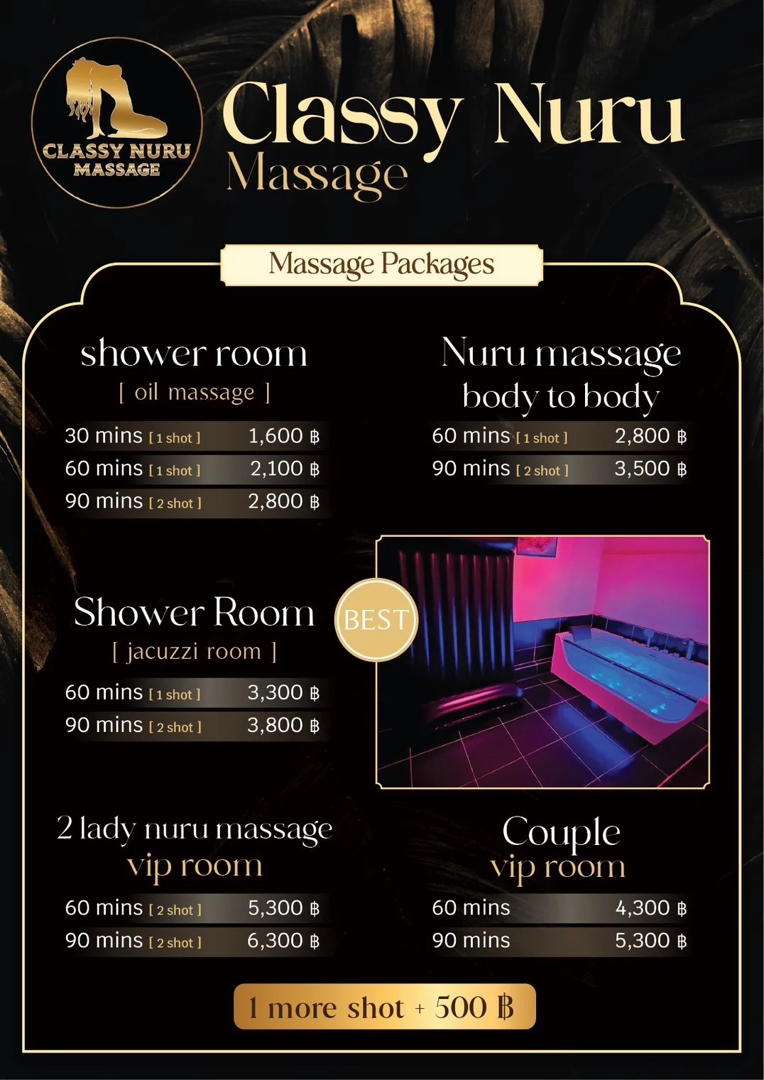 Classy Nuru Massage Menu
